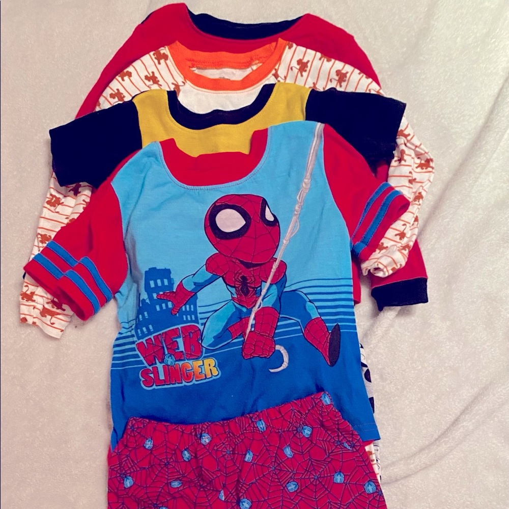 4 pairs of toddler boy pajama sets